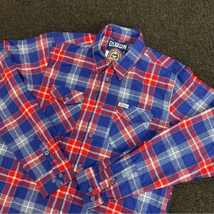 DIXXON Shirt Men's L Tall Plaid Button The Red Green Show Flannel